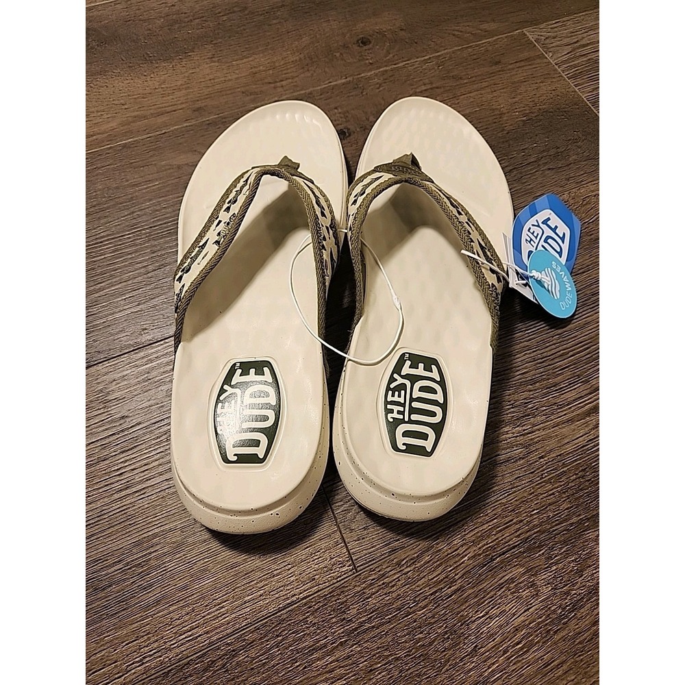Hey Dude Men's Myers Flip Fish Lure Flip Flops Size 10 NEW WITH TAGS - Picture 4 of 5